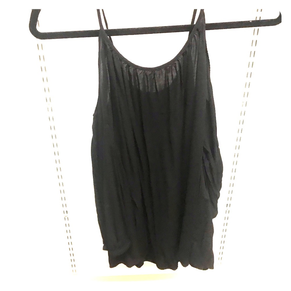 Black off the shoulder shirt